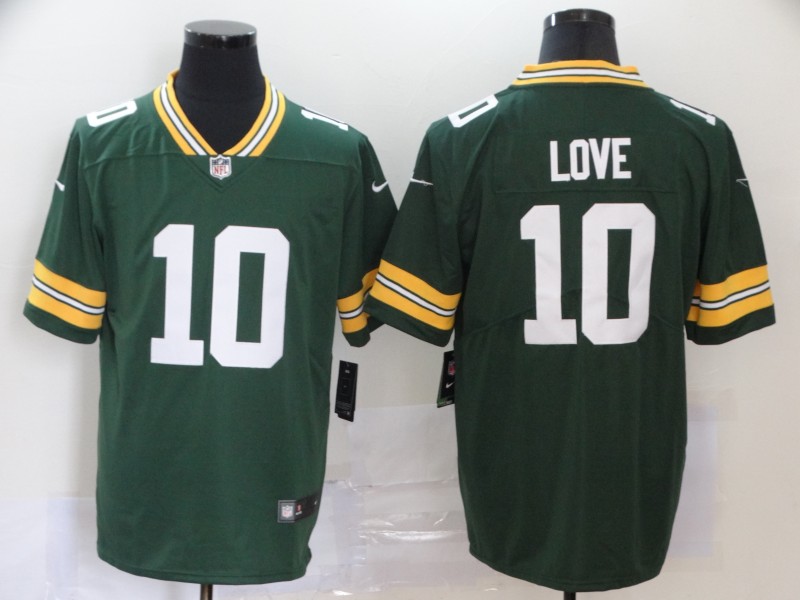 Men's Green Bay Packers Jordan Love #10 Green Jersey